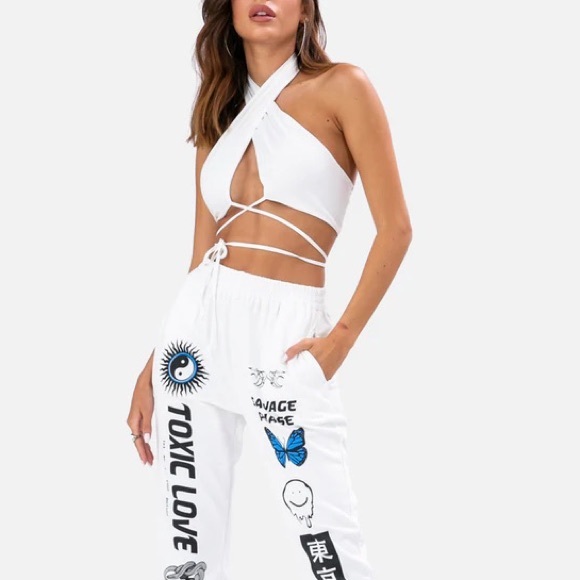 CROSS WRAP HALTER TOP - Picture 4 of 4